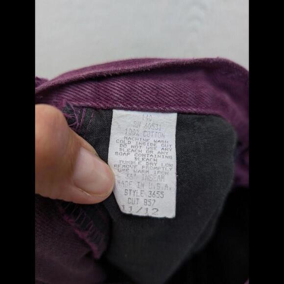 Vintage Rough Rider by Circle T Western Rodeo Denim Purple High Rise Jeans 11/12 - Picture 6 of 6